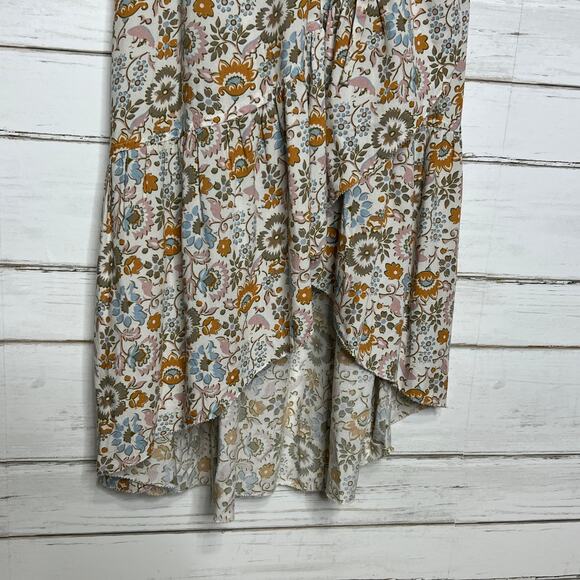 Faherty Carmen Floral Midi Wrap Dress Size Large - Picture 9 of 12